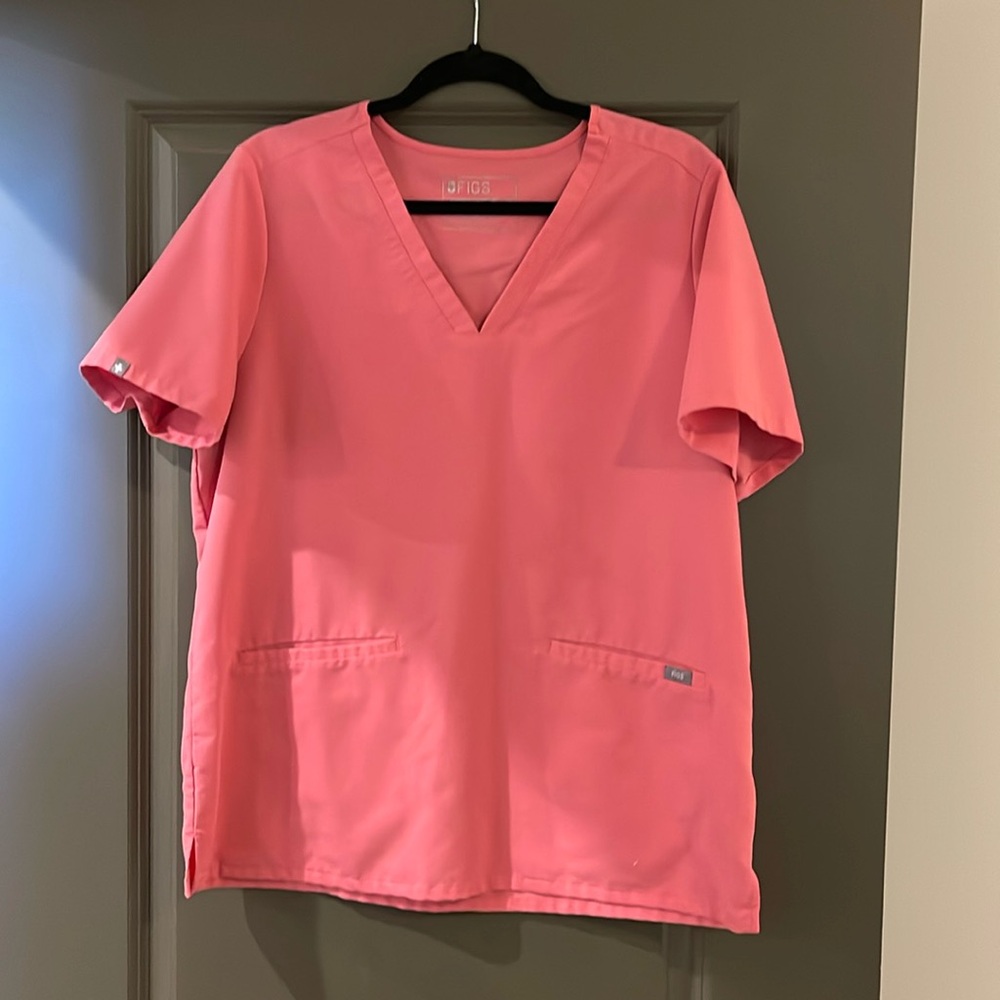 Figs Pink Scrub Top